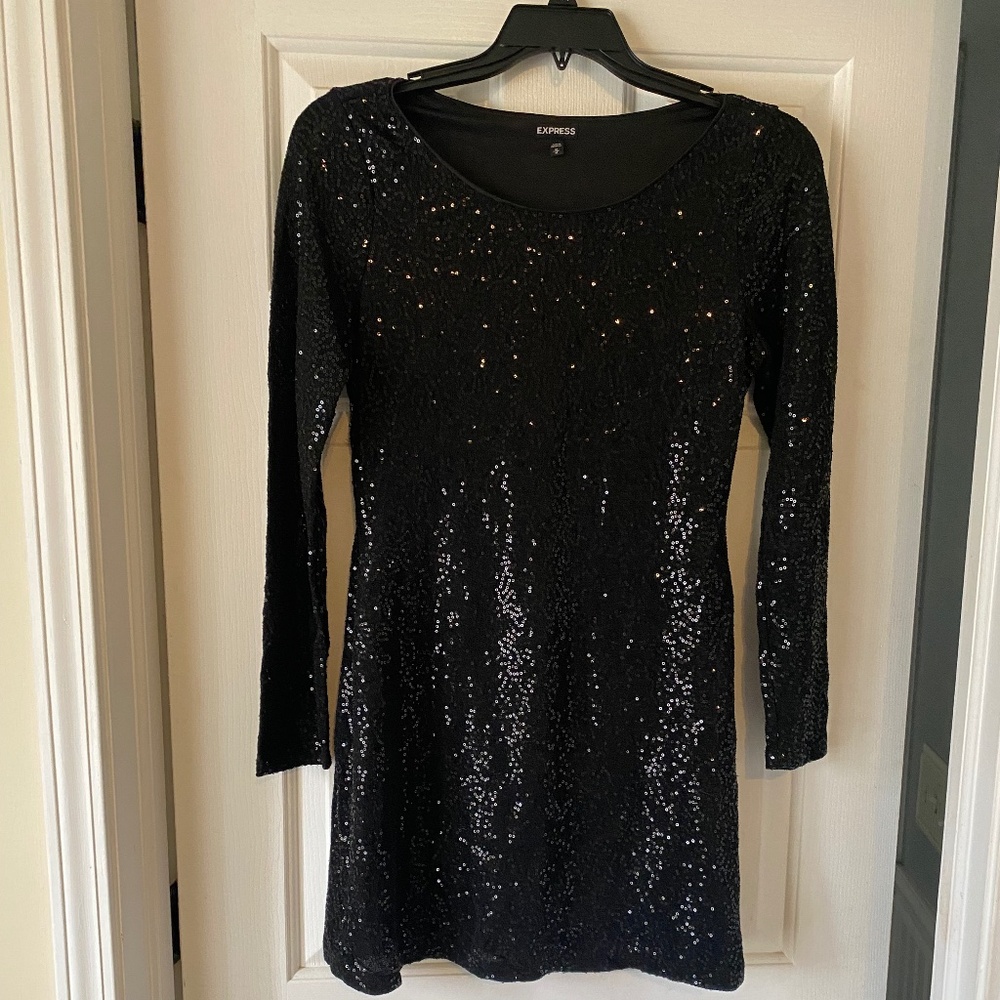 Black sequin dress EUC